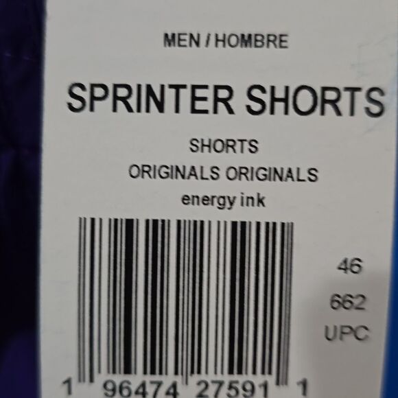 1251 NWT Men Adidas Adicolor Classics Sprinter Shorts Energy Ink - Picture 4 of 4